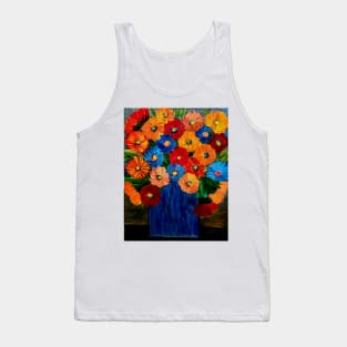 Bold colors abstract flowers Tank Top